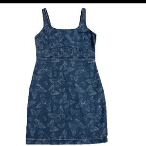 Blue Denim Butterfly Dress